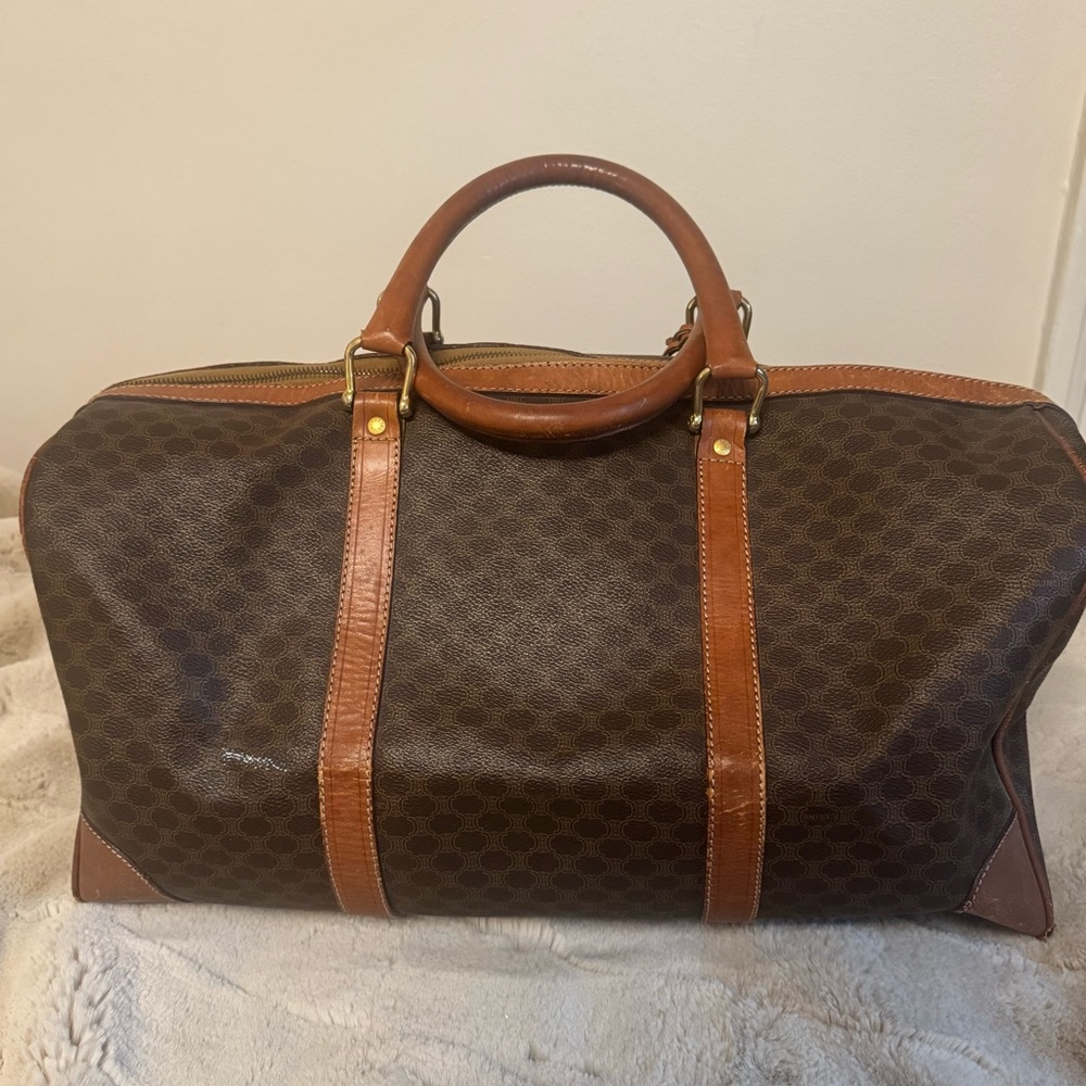 CELINE Macadam Canvas
Boston Bag PVC Leather Brown
Gold - Picture 7 of 13